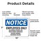 Signmission Employees Only Deliveries Please Use Main OSHA Notice Sign, Plastic, 10in W x 7in L, 2PK OS-2PACK-NS-P-710-L-11995 - alternate 7
